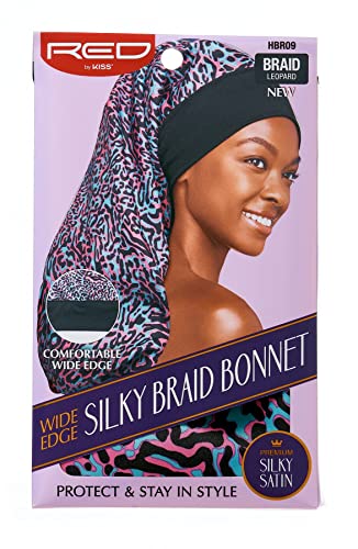 RED by Kiss Wide Edge Silky Braid Bonnet – Braid Leopard (HBR09) - ANNS BEAUTY SUPPLY